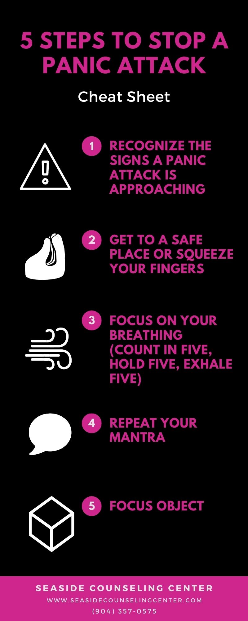 5 Steps To Stop Panic Attack Cheat Sheet 